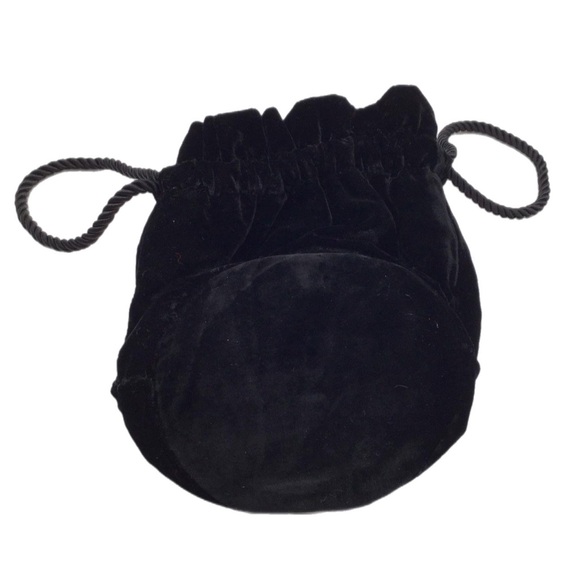 DÔEN black velvet pochette or evening bag - Picture 5 of 10